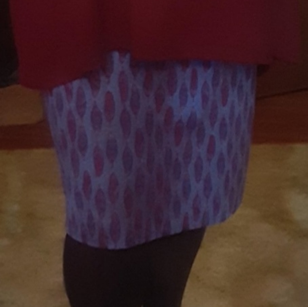 Cassie Lularoe Pencil 3xl Skirt Orange background with multi floral design. - Picture 4 of 11